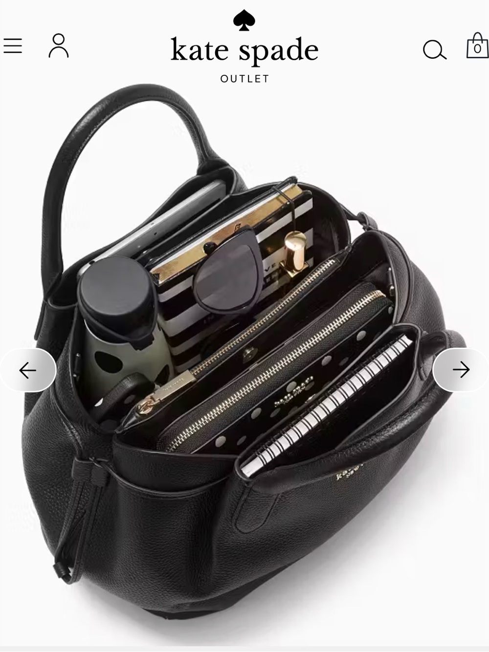 Kate Spade large dumpling in black - Picture 9 of 10